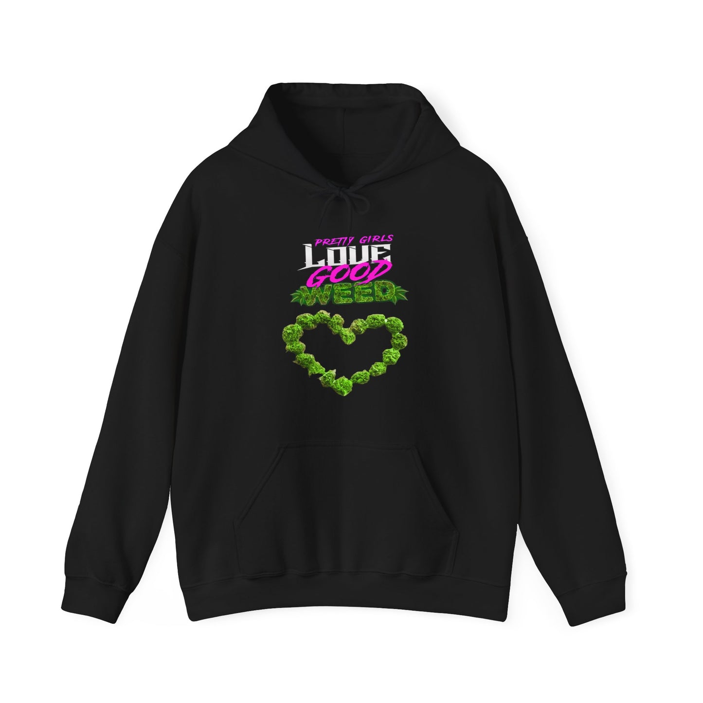 Pretty Girls Love Good Weed Unisex Heavy Blend™ Hooded Sweatshirt