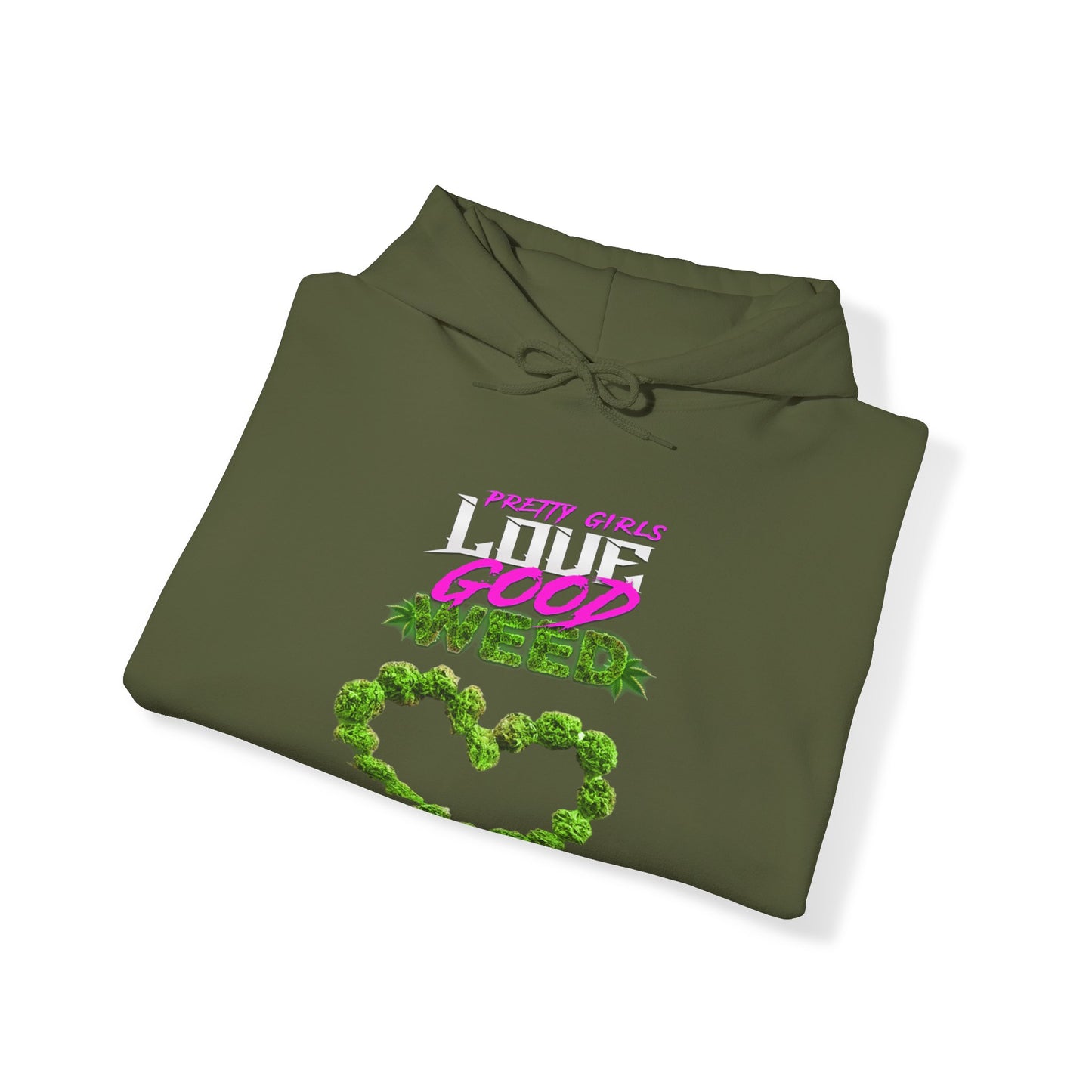 Pretty Girls Love Good Weed Unisex Heavy Blend™ Hooded Sweatshirt