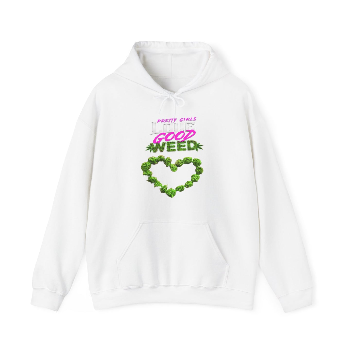 Pretty Girls Love Good Weed Unisex Heavy Blend™ Hooded Sweatshirt