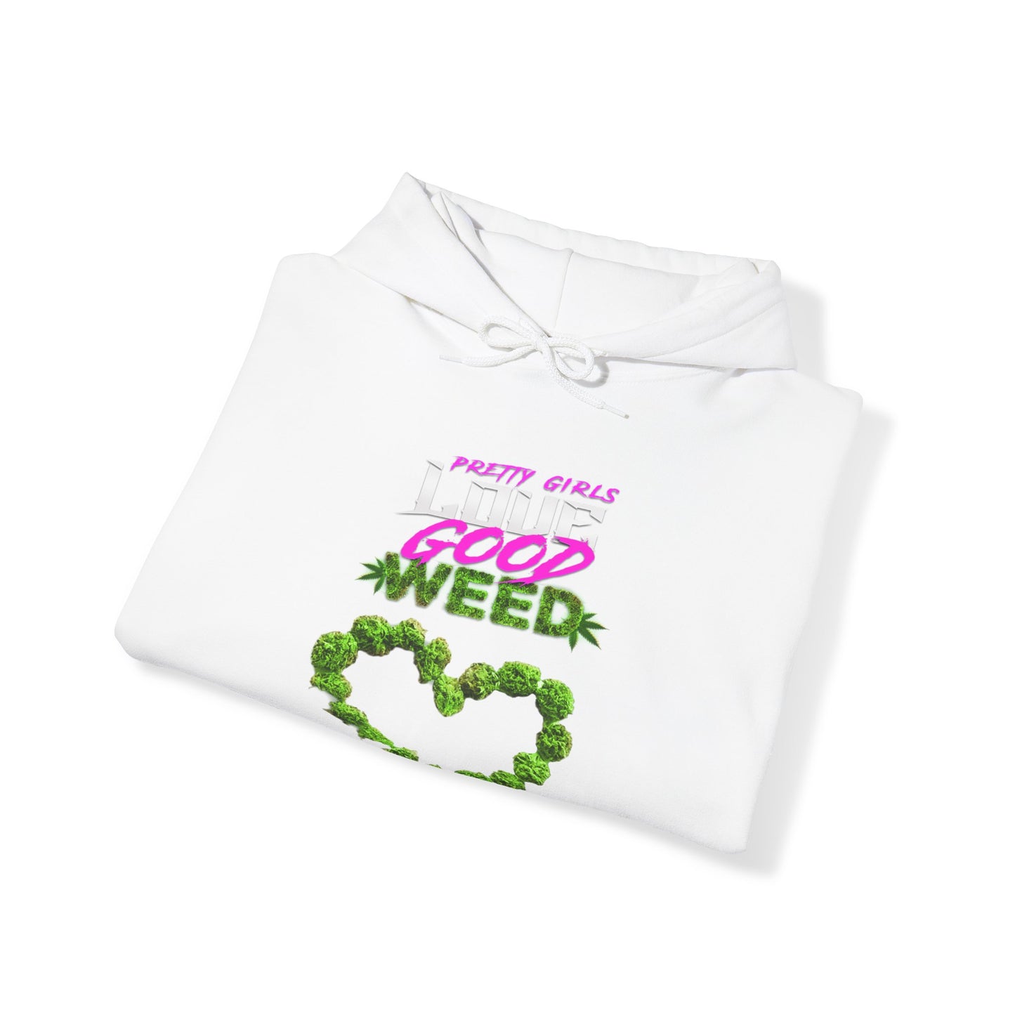 Pretty Girls Love Good Weed Unisex Heavy Blend™ Hooded Sweatshirt