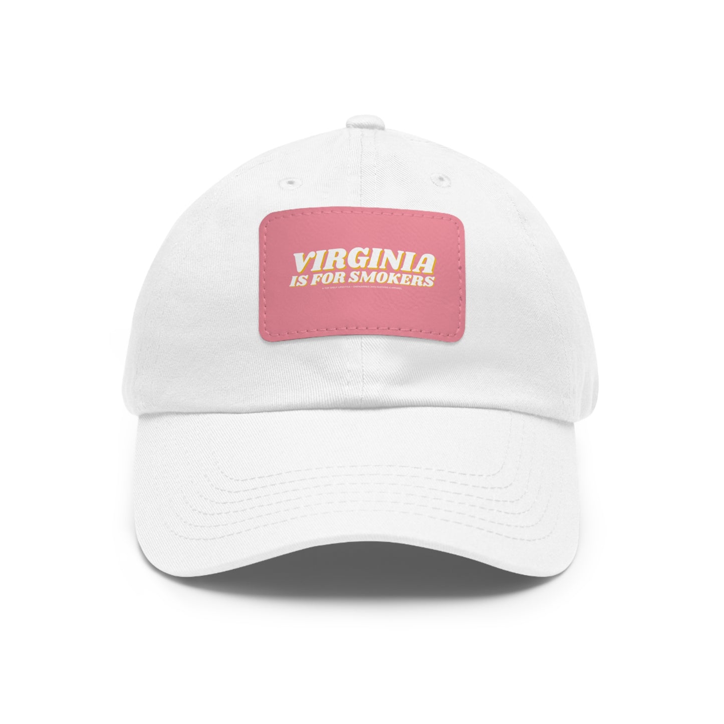 Virginia Is For Smokers Dad Hat con parche de cuero (rectángulo)