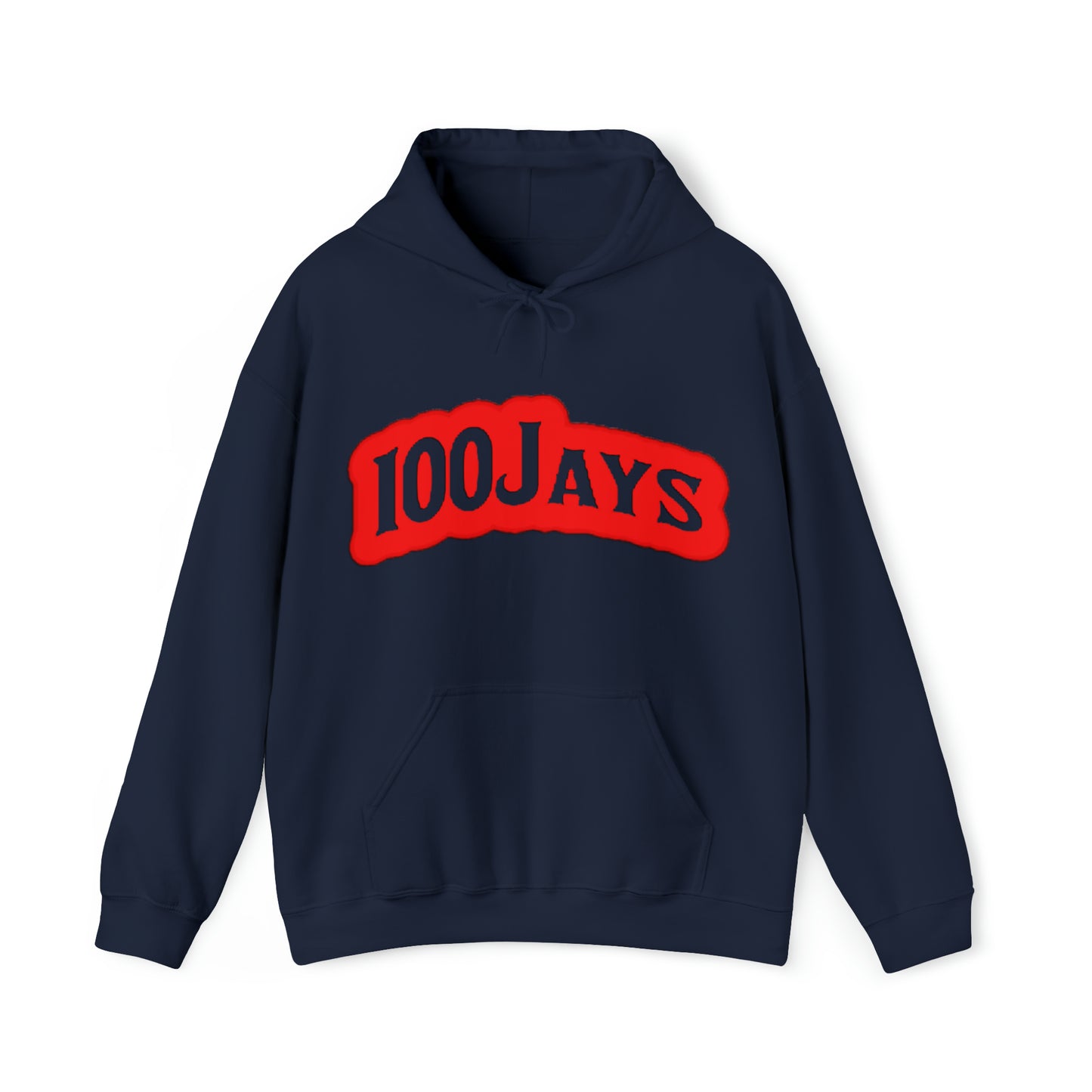 Sudadera con capucha unisex Heavy Blend™ roja clásica de los 100 Jays 