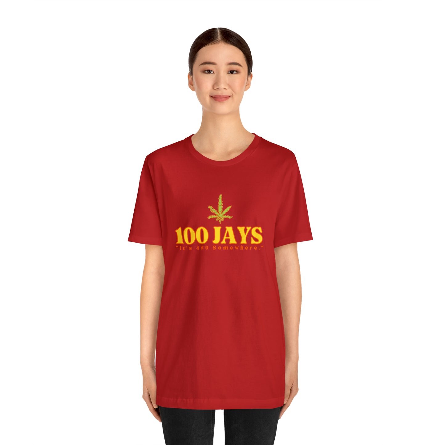 100 Jays : It's 420 Somewhere Unisex Jersey Short Sleeve Tee