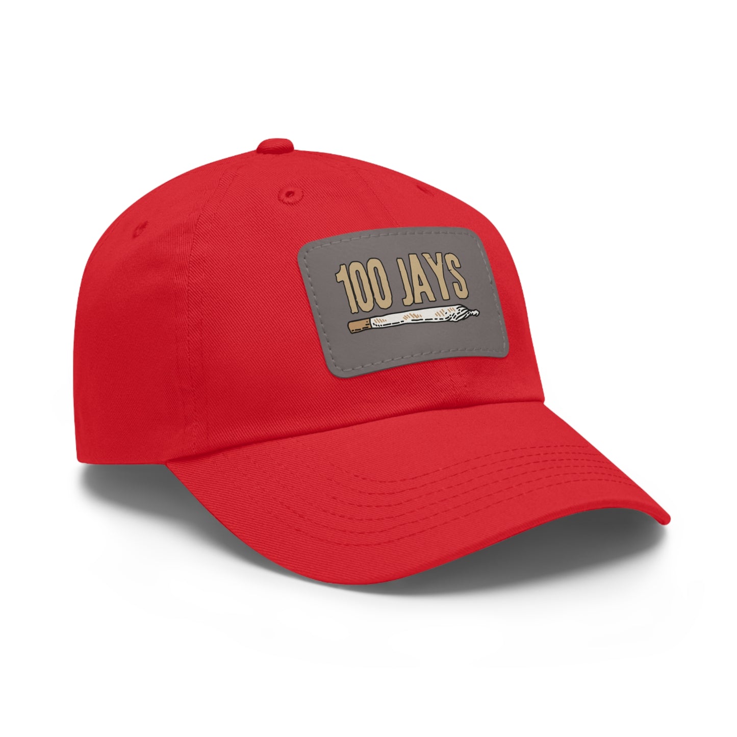 100 Jays Doobie Dad Hat with Leather Patch (Rectangle)