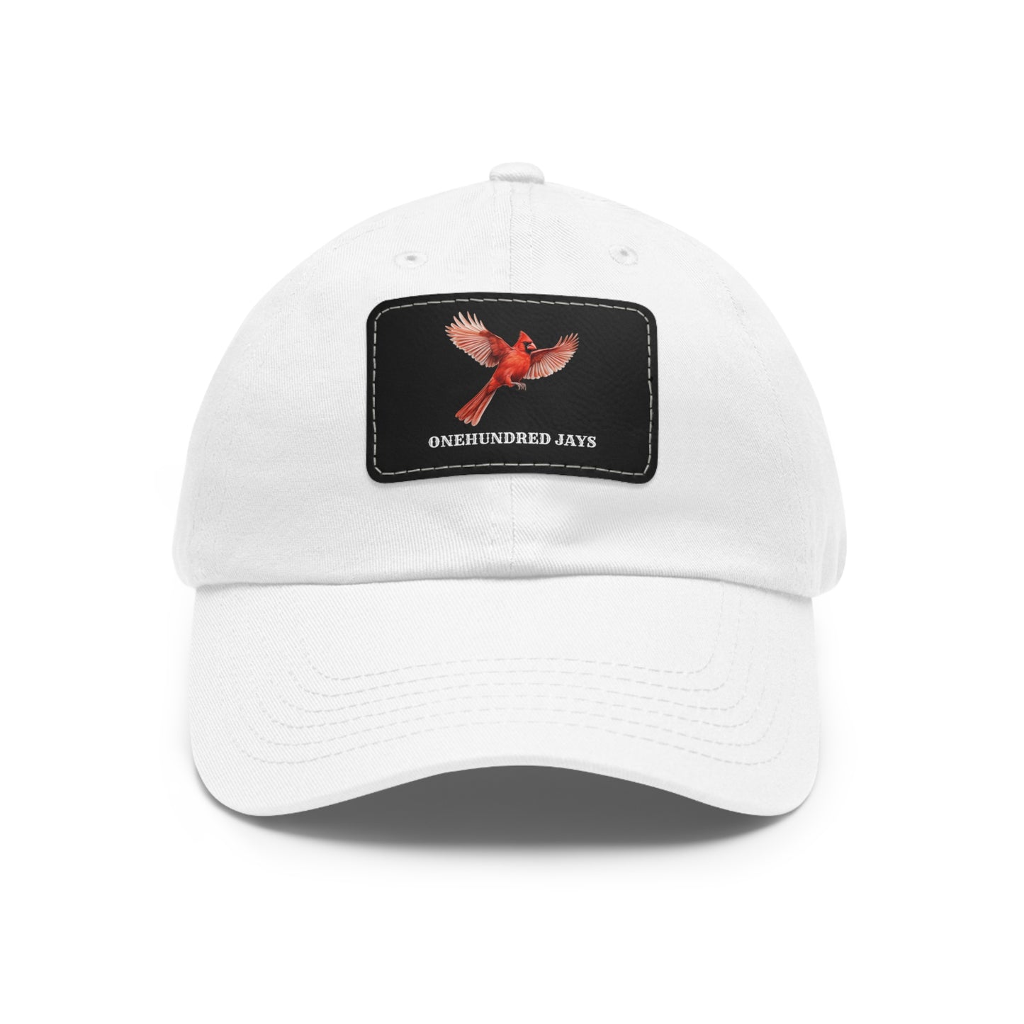 100 Jays Fly High Dad Hat with Leather Patch (Rectangle)