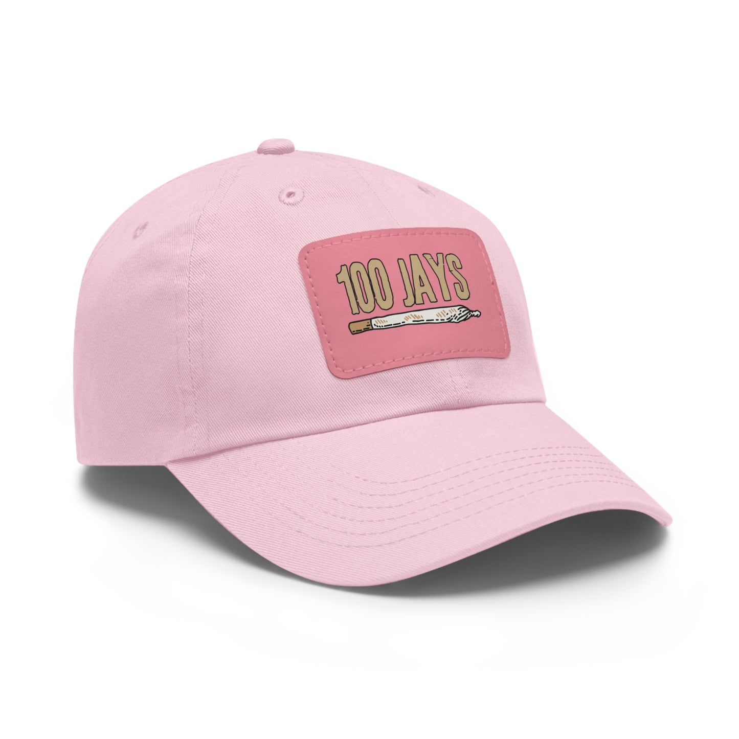 100 Jays Doobie Dad Hat with Leather Patch (Rectangle)