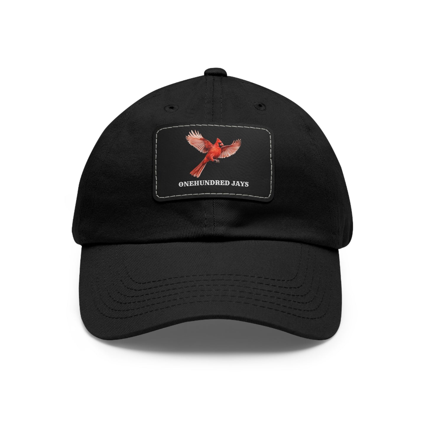 100 Jays Fly High Dad Hat with Leather Patch (Rectangle)