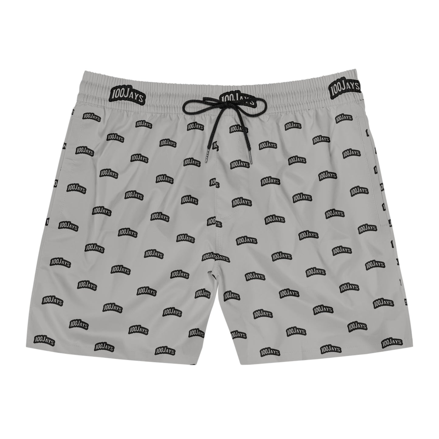 Classic 100 jays Gray Men's Mid-Length Swim Shorts (AOP)