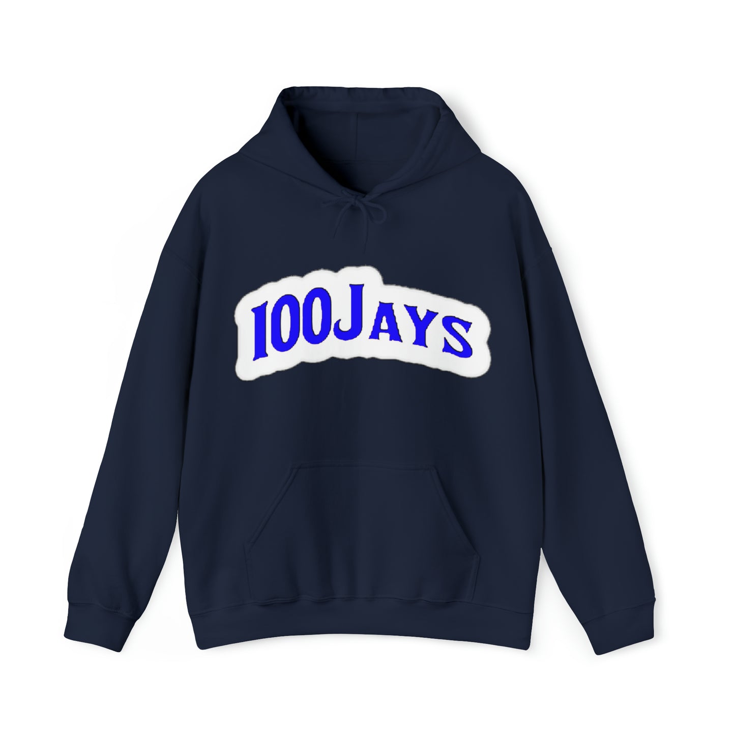 Sudadera con capucha unisex Heavy Blend™ azul clásica de los 100 Jays 