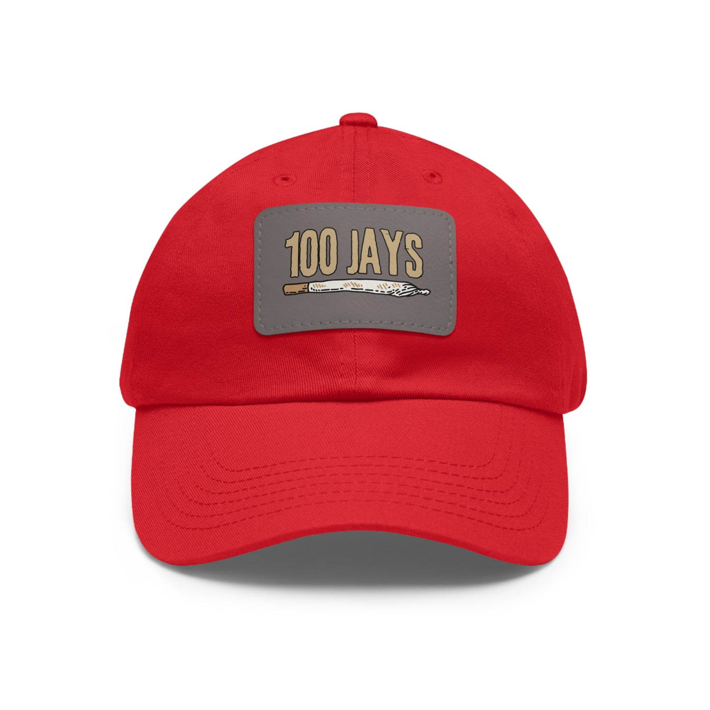 100 Jays Doobie Dad Hat with Leather Patch (Rectangle)