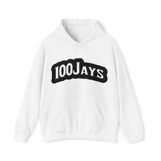 Sudadera con capucha unisex Heavy Blend™ negra clásica de los 100 Jays 