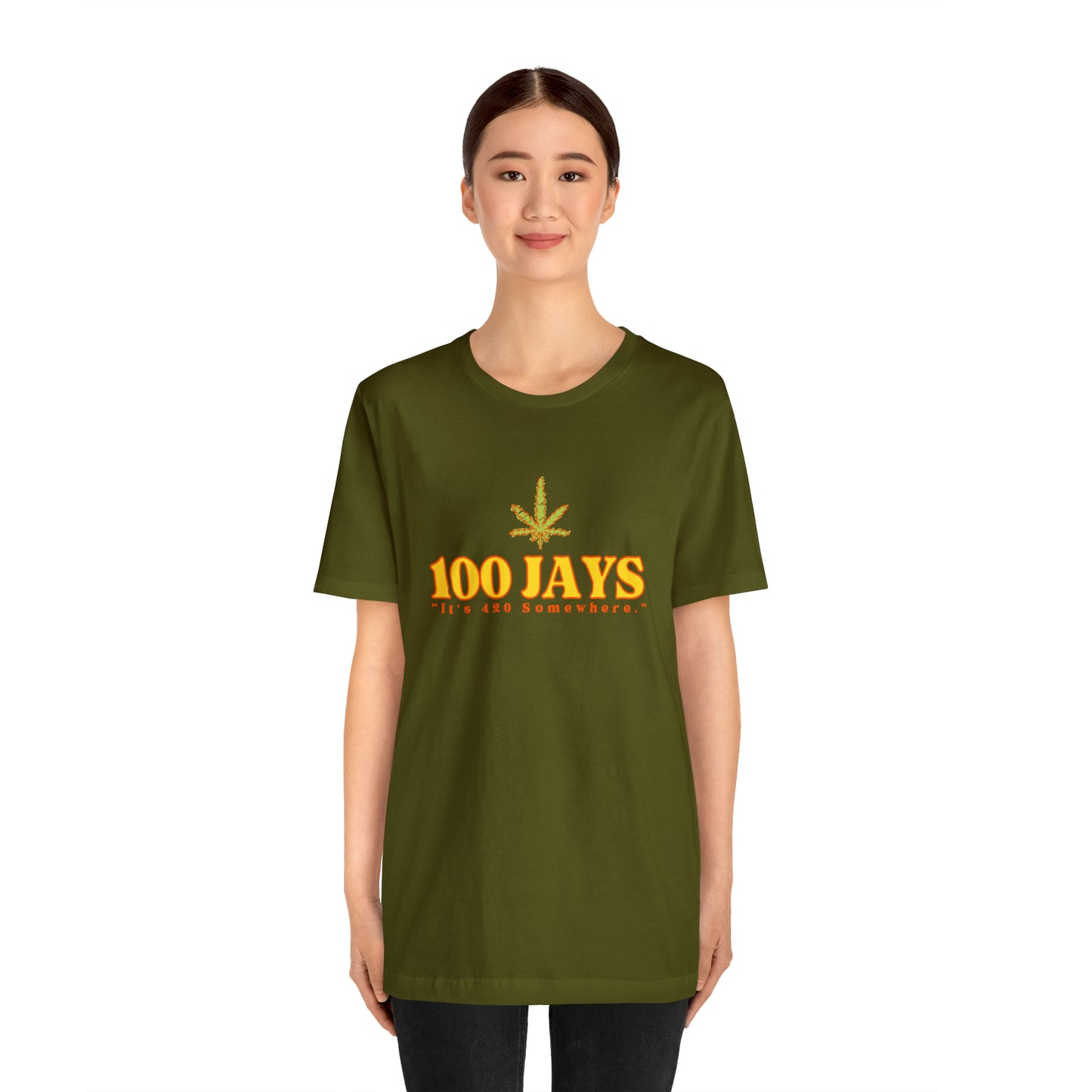 100 Jays : It's 420 Somewhere Unisex Jersey Short Sleeve Tee