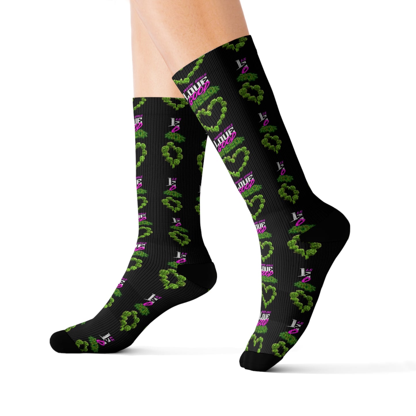 Pretty Girls Love Good Weed Socks