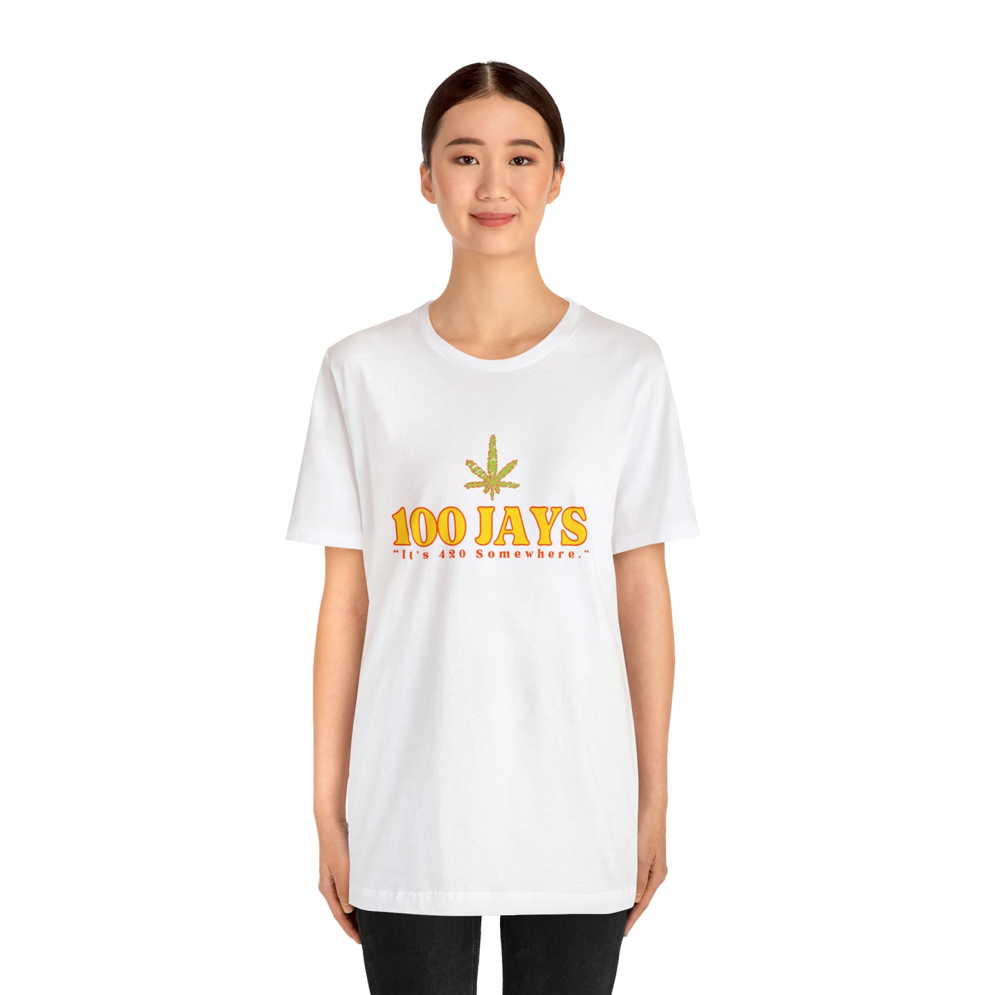 100 Jays : It's 420 Somewhere Unisex Jersey Short Sleeve Tee