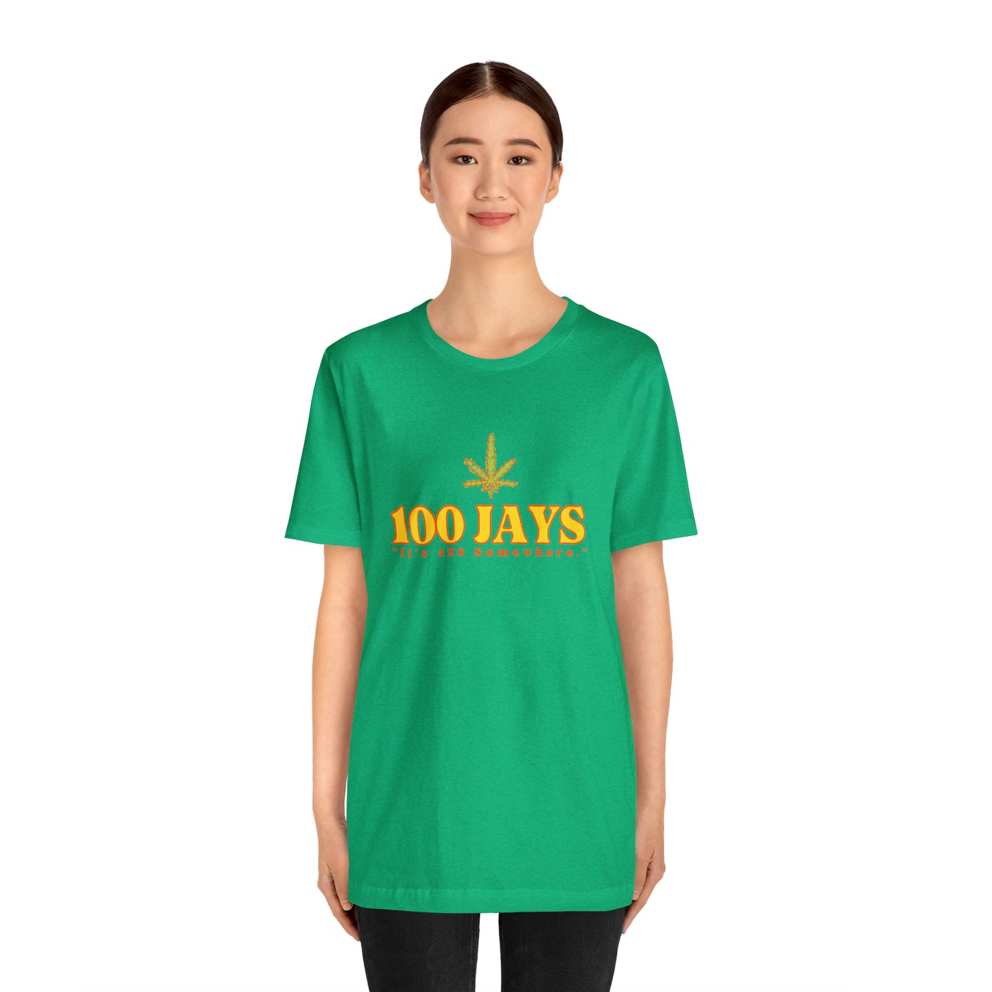 100 Jays : It's 420 Somewhere Unisex Jersey Short Sleeve Tee