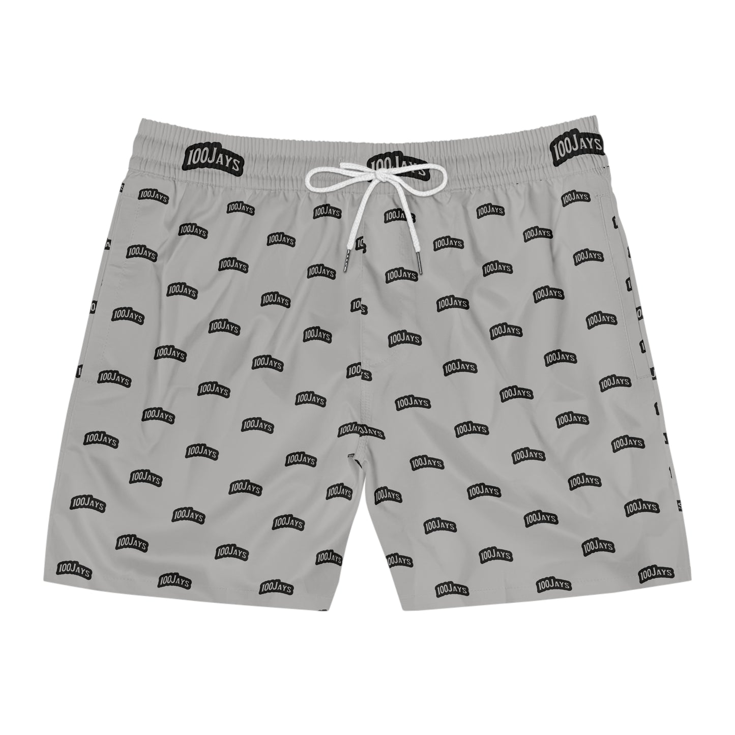 Classic 100 jays Gray Men's Mid-Length Swim Shorts (AOP)