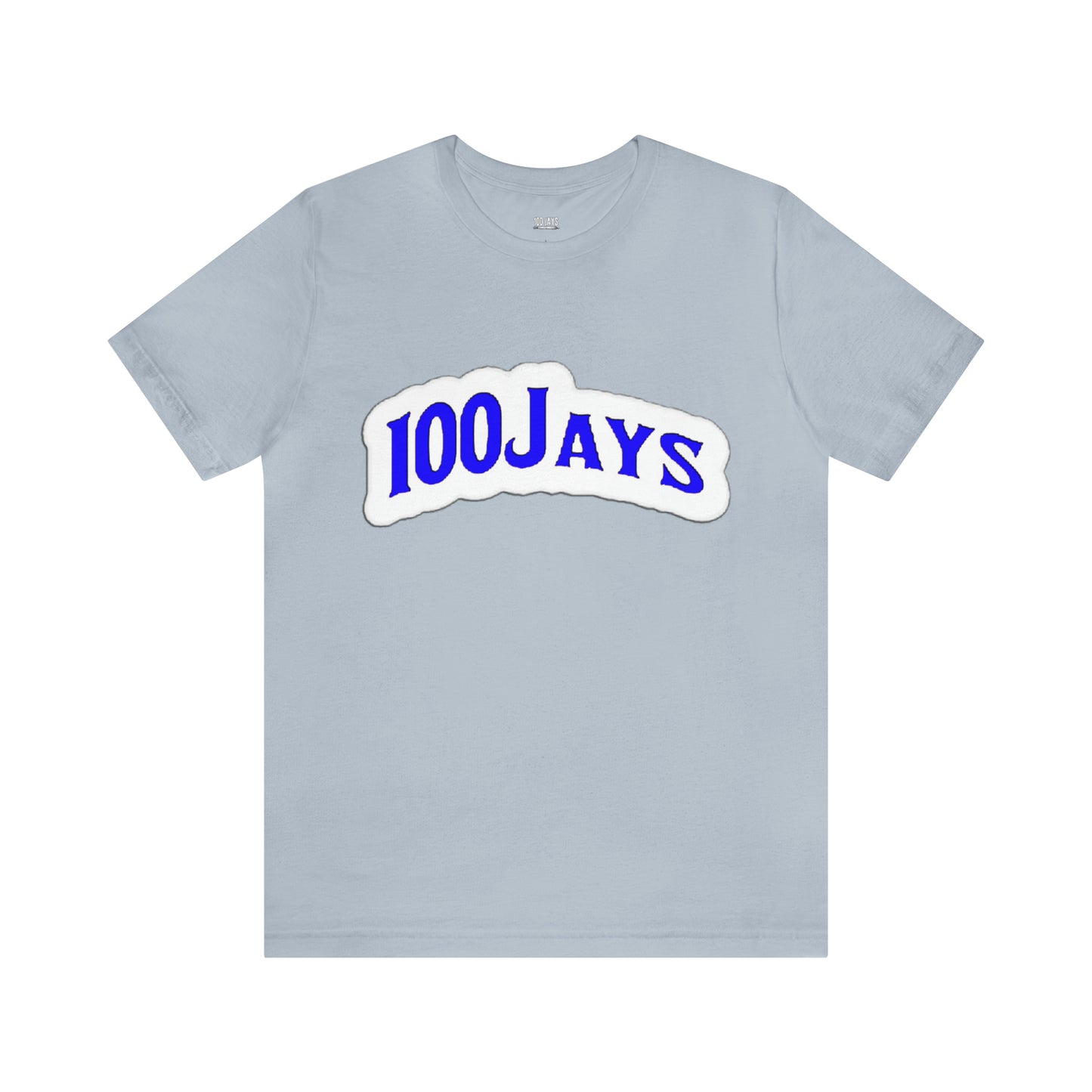 Camiseta de manga corta de jersey unisex blanca y azul clásica de 100 Jays 