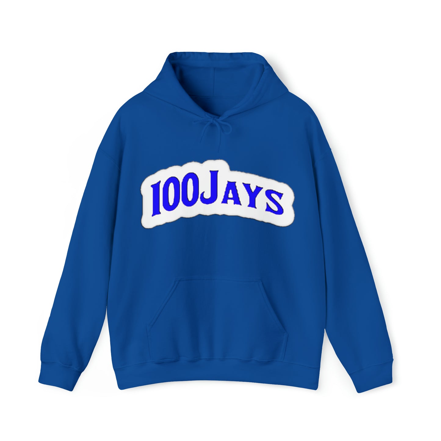 Sudadera con capucha unisex Heavy Blend™ azul clásica de los 100 Jays 